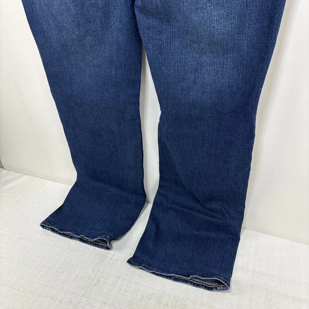 American Eagle‎ Original Boot Jeans Mens 40x32 Dark Blue Denim Pants Whiskered